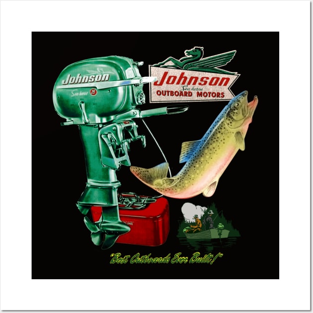 Johnson Vintage Outboard Motors Wall Art by Midcenturydave